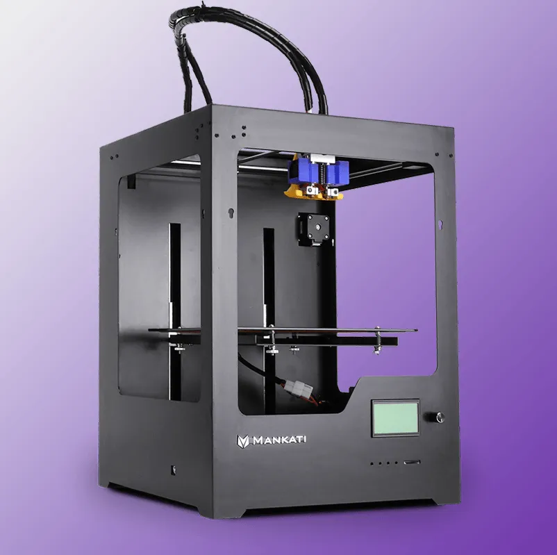 3D Printer on purple gradient background